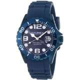 Haurex Italy 1K374DB2 Ink Rubber Band Aluminum Blue Dial Watch