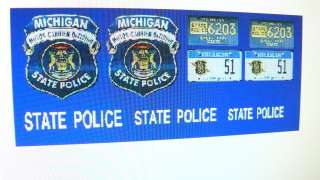 Michigan State Police Truck Enforcement Car decals 124  