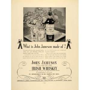 1934 Ad John Jameson Irish Whiskey W.A. Taylor Dublin   Original Print 