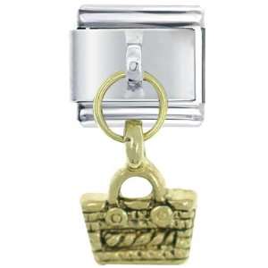  Golden Italian Charm Basket Purse Gold Pugster Jewelry