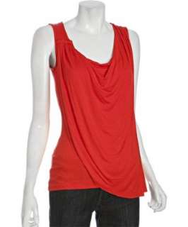 Casual Couture by Green Envelope poppy jersey sleeveless cowl neck top 