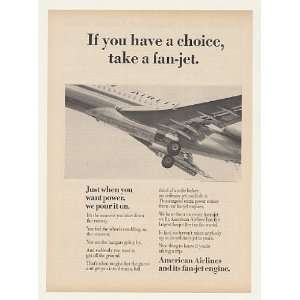  1964 American Airlines Fan Jet Astrojet Aircraft Print Ad 