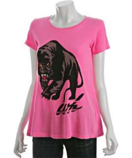Wildfox Couture neon pink Panther graphic t shirt  BLUEFLY up to 70 