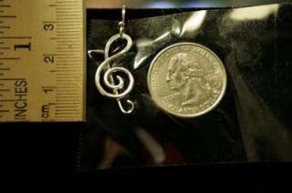 MUSICAL G CLEF EARRINGS*STERLING SILVER* BY MARK STEEL*USA MADE 