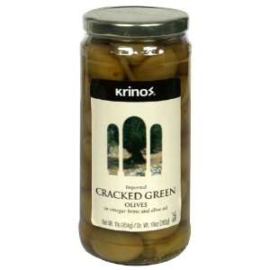 Krinos, Olive Green Cracked, 16 OZ (Pack of 12)