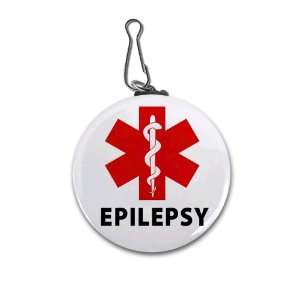   EPILEPSY Red Medical Alert Symbol 2.25 inch Clip Tag 