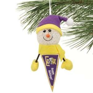  LSU Light Up Snowman Pennant Ornament (Set of 3): Sports 