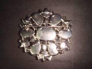 Bridal Crystal Faux Pearl Rhinestone Brooch pin Pi177  