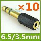 10x Audio Stereo Jack Adapter 6.35 Male to