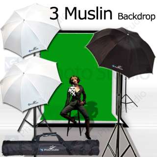 Photography Lighting Muslin Backdrop Stand Kit / 51LK  