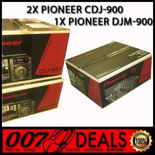 2x PIONEER CDJ 900 CD PLAYERS 1X DJM 900 NEXUS MIXER COMBO PACKAGE 