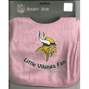  Minnesota Vikings Pink Baby Bib