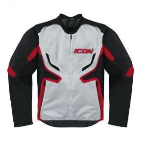    Icon Compound Hybrid Mesh Motorcycle Jacket Red MD Automotive