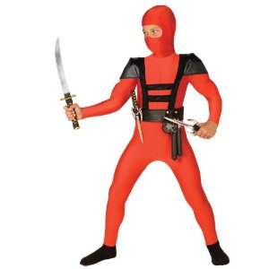 Lets Party By BuySeasons Red Fighter Ninja Child Costume / Red   Size 