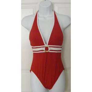  Anne Cole Collection Swimwear Red One Piece Swim Suit 