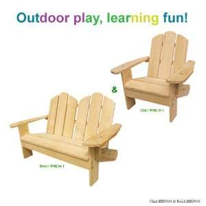  Kids Adirondack Chair MM20101 & Bench MM20401 Set Furniture. Outdoor 
