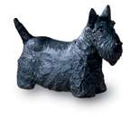 New Resin Black Scottish Terrier Lawn Garden Statue  