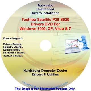 Toshiba Satellite P25 S520 Drivers Restore DVD  