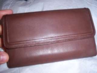 NIB Rolfs Brown Leather Checkbk Wallet  