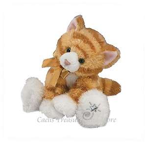 Russ Shining Stars ORANGE TABBY CAT Plush Fuzzy Soft Kitten!! NEW with 