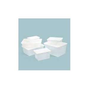  Roughtote Clear Storage Boxes w/white lid, 7 Gallon. EA 