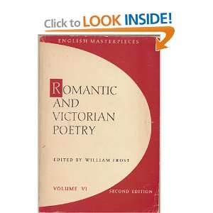  Romantic And Victorian Poetry William Frost Books