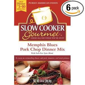 Slow Cooker Gourmet Memphis Blues Pork Chop Dinner Mix, 14 Ounce Boxes 
