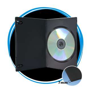 100 New Ultra Thin Black Single Slim CD DVD Case 7mm  