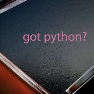  Got Python? Pink Decal Snake Animal Truck Window Pink 