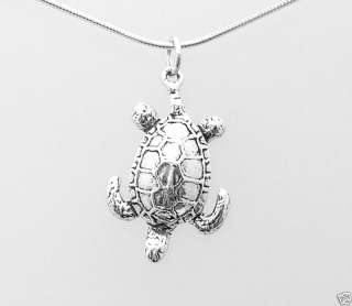 925 STERLING SILVER NECKLACE Sea Turtle CHARM #1840  