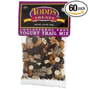 Todds Incorporated Cholesterol Free Yogurt Trail Mix, 3.25 Ounce Bags 