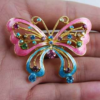 Gorgeous butterfly Brooch Pin Swarovski Crystals 203  