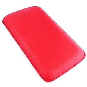  SAMSUNG S5250 WAVE 525 Red Textured PU Leather Pouch 