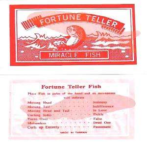 Fortune Teller Fish 10 MIRACLE FISH Magic Trick Vintage  