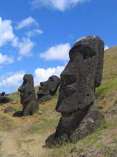 MOAI MIKE ~ EASTER ISLAND Garden Moai Statue ~ Very Heavy Tiki  