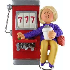  3238 Gambling: Slot Machine: Female Blonde Personalized 