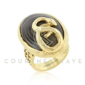  Courtney Kaye 14k Gold Cocktail Snake Ring Jewelry