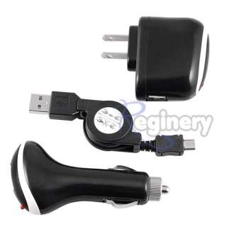   Leather Case+AC Adapter+Car Charger+USB Cable for  Kindle Fire