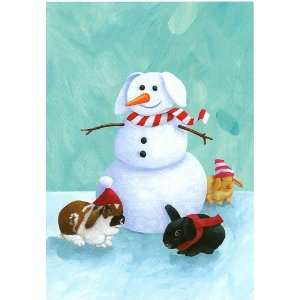  Bunnies and Snowman Boxed Holiday Cards: Health & Personal 