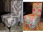 FLORAL DENTON FABRIC DINING CHAIR 36 HIGH BACK NEW