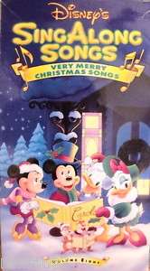 VHS VCR VIDEO Disneys Sing Along Songs Very Merry Christmas Songs 