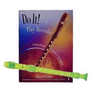 Recorder Pack: Yamaha Green Soprano Recorder with Do It! Play Recorder 