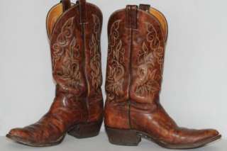 Justin Style Western Leather Cowboy Mens Boots sz 10B  