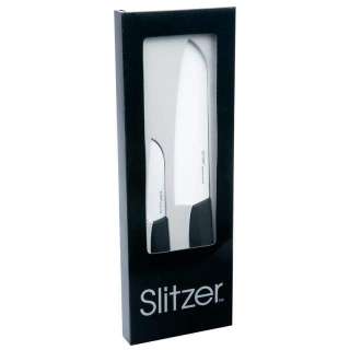 Slitzer 2pc Ceramic Coated Santoku Style Kitchen Knife Set  