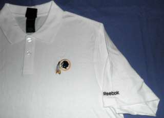 Washington Redskins Reebok RA Polo Shirt 2XL White NFL  