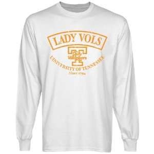  UT Vols T Shirt : Tennessee Lady Vols White Heritage Long 