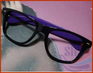 Black DJ Clear Lens Frame Wayfarer Nerd Glasses Unisex  