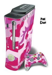   for Xbox 360 Console + two Xbox 360 Controllers   Pink Camo  