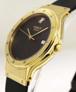 Hublot Classic Date Quartz Watch 18K Yellow Gold 36mm Swiss Made NEW $ 