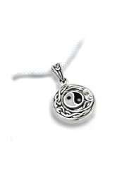 Celtic Knot and Yin Yang Symbol   Flowing Sun Pendant and 18 Chain 